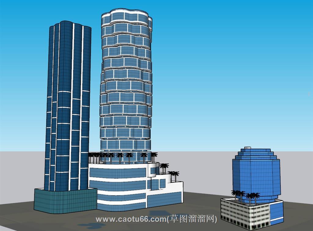 现代建筑办公楼SU模型