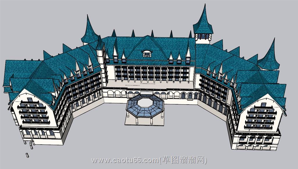 主题酒店SU模型