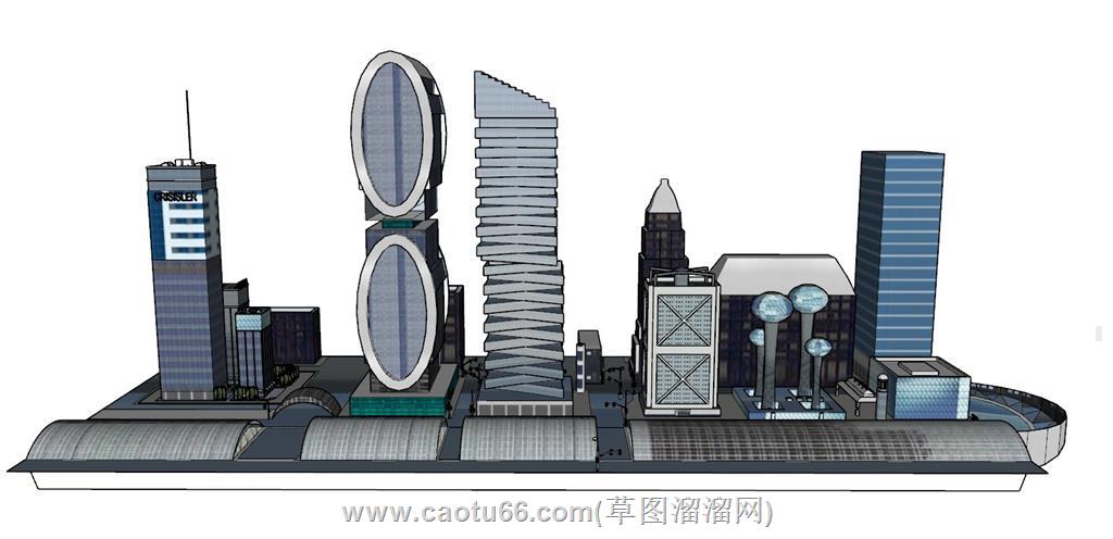城市建筑SU模型