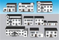 中式乡村民居SU模型