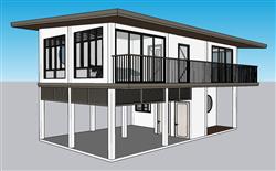 休闲屋住宅建筑SU模型