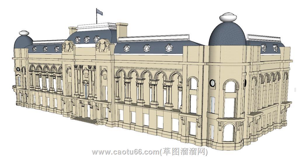 圣达菲政府大楼SU模型