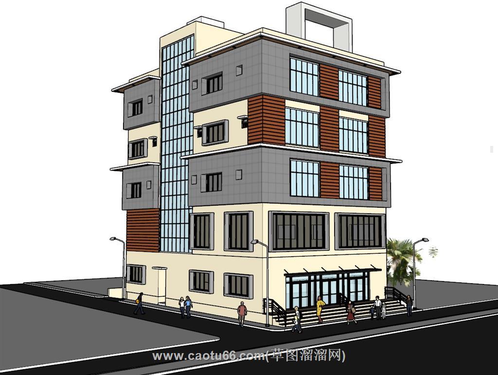 办公楼建筑SU模型