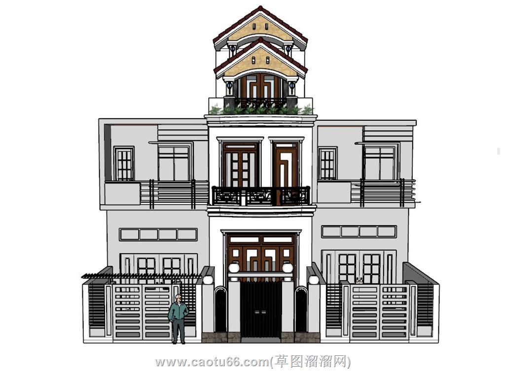 独栋别墅住宅SU模型