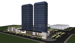 商业综合体建筑SU模型