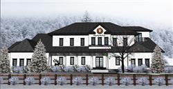 美式住宅圣诞SU模型