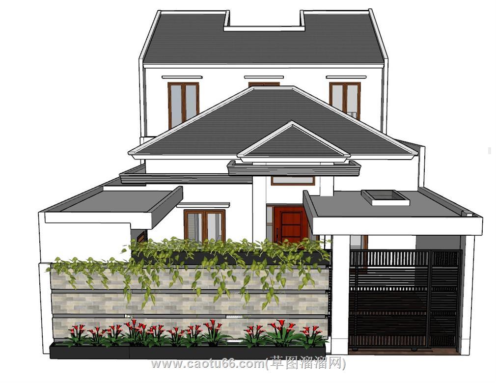 自建房别墅SU模型