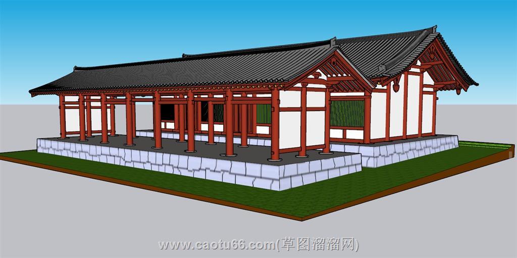 古建筑禅房SU模型
