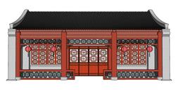 中式建筑SU模型