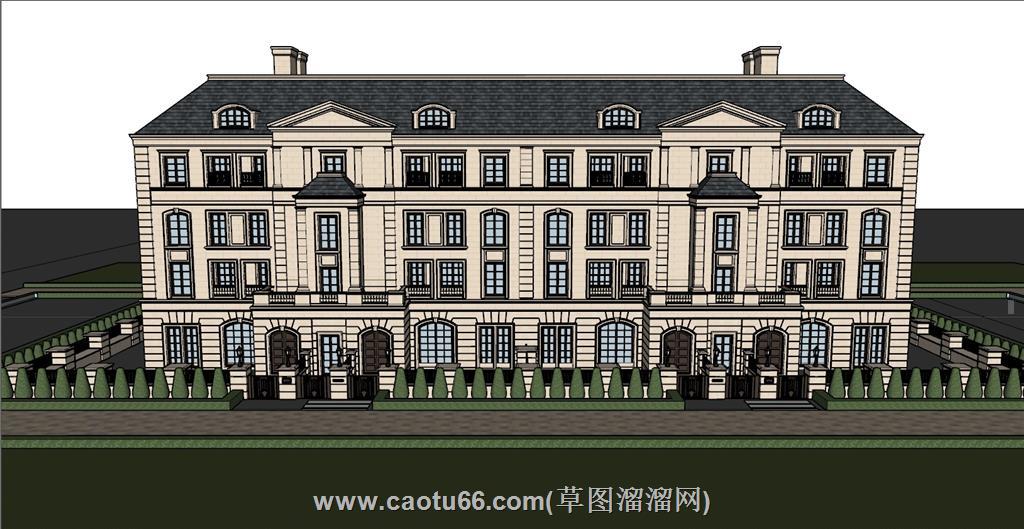 别墅洋房建筑SU模型