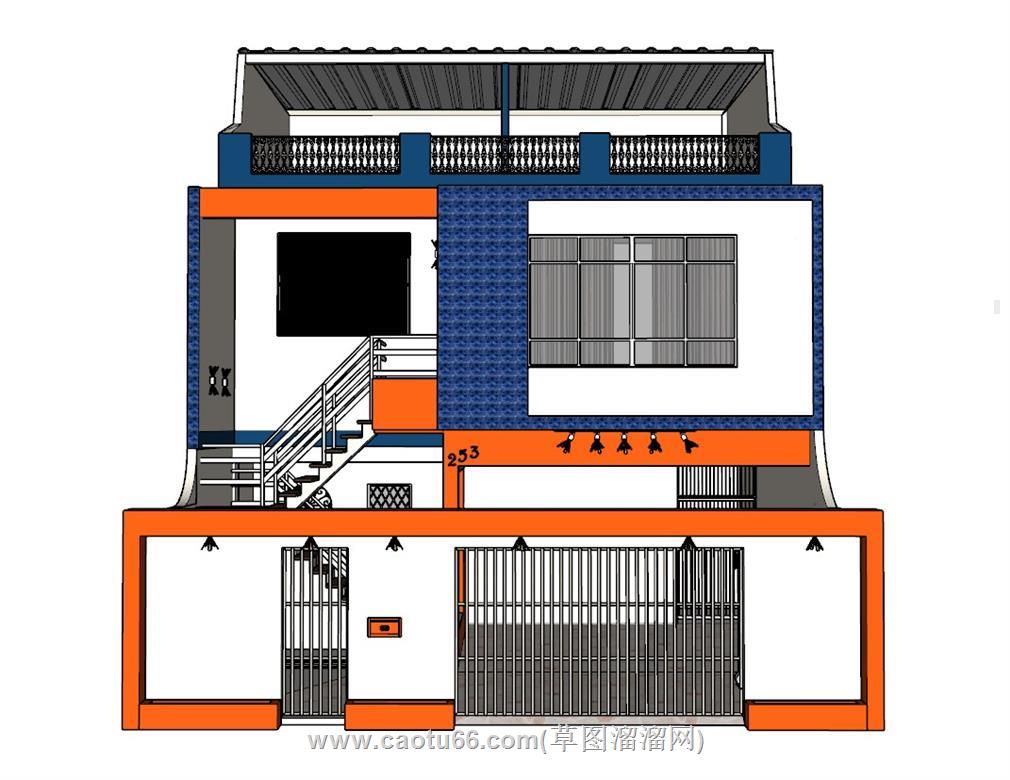 自建房住宅SU模型