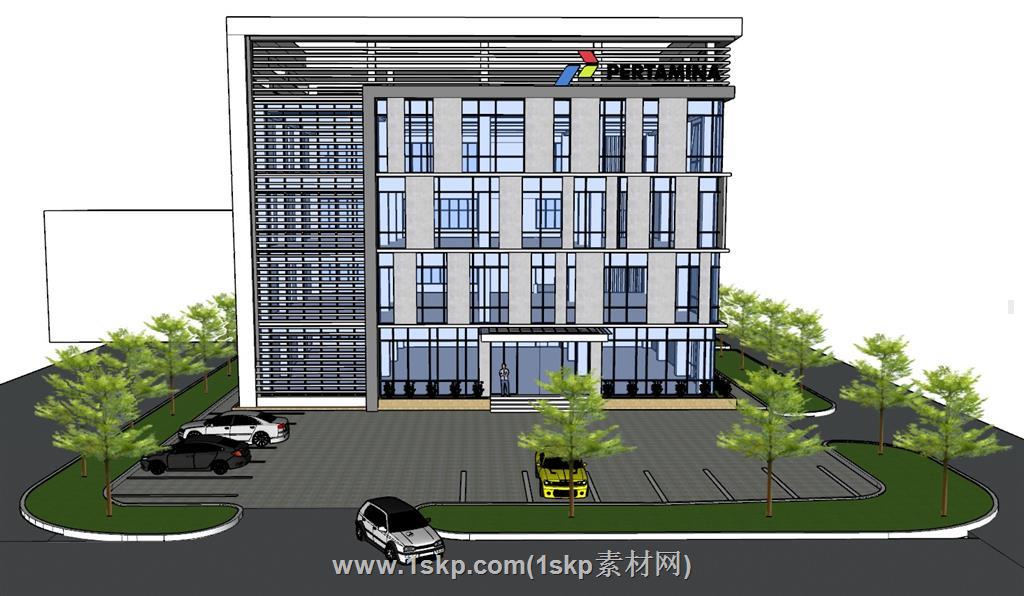 公司办公楼建筑SU模型