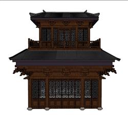 中式古建筑SU模型