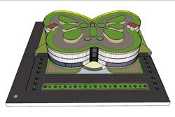 蝴蝶造型建筑SU模型