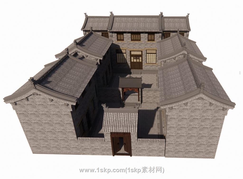 中式民居SU模型