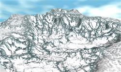 冰山雪山山体SU模型
