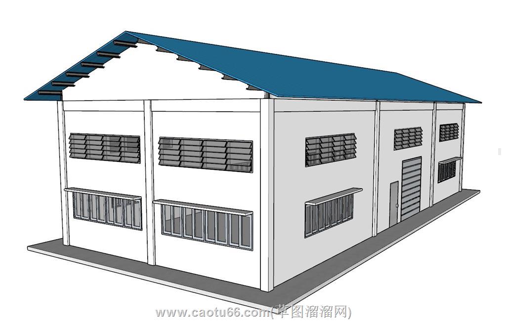 仓房工厂SU模型