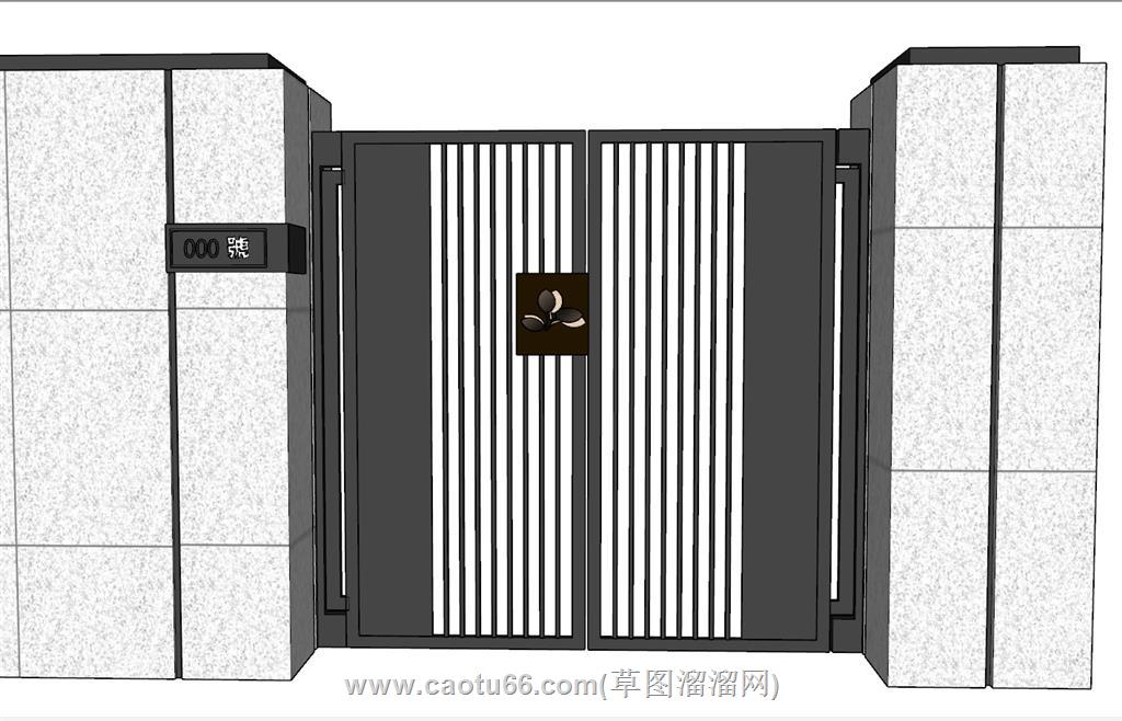 入户门别墅门SU模型