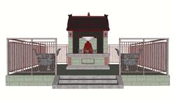 土地庙建筑SU模型