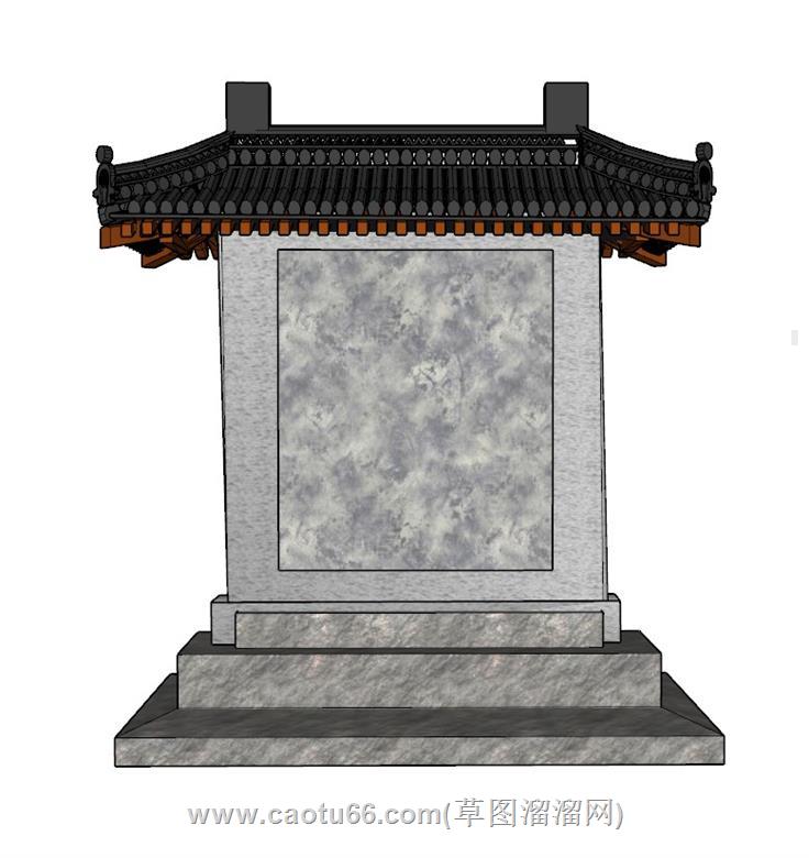 古建石碑SU模型