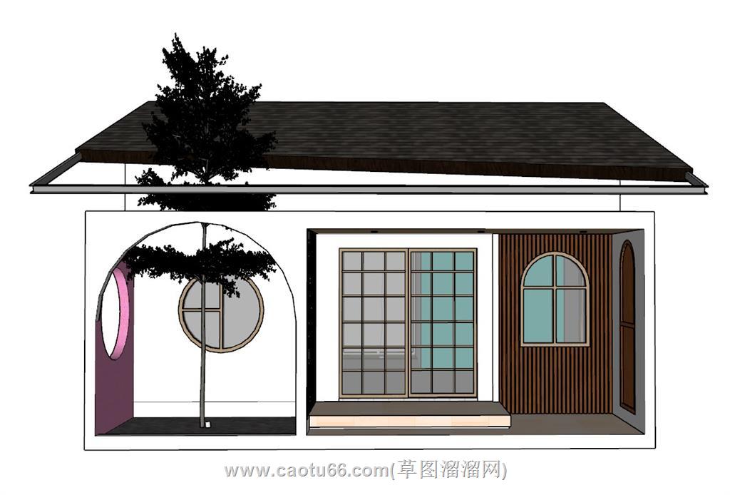 日式房屋住宅SU模型