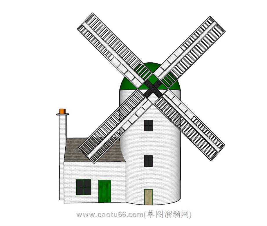风车SU模型