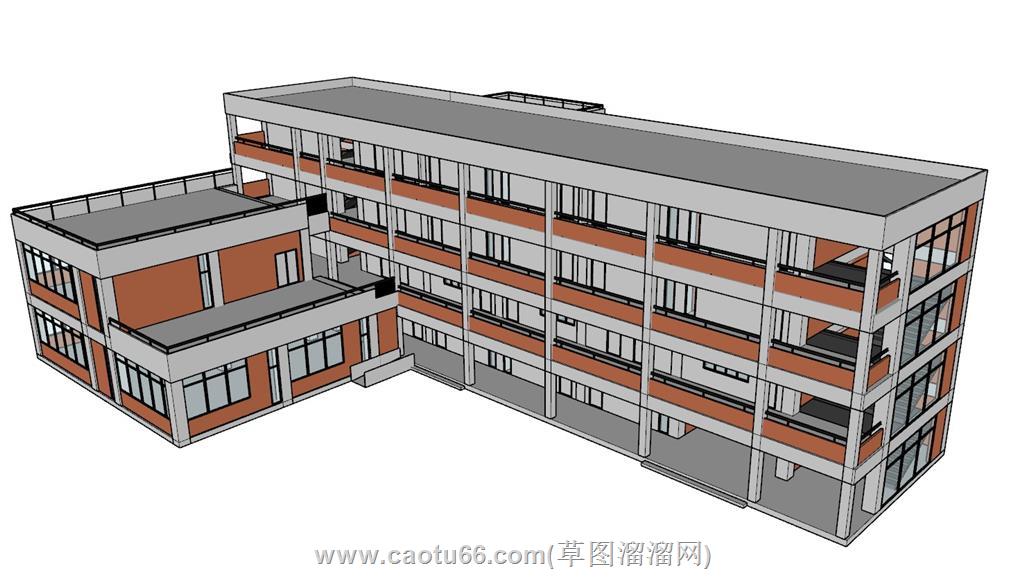 学校教学楼SU模型