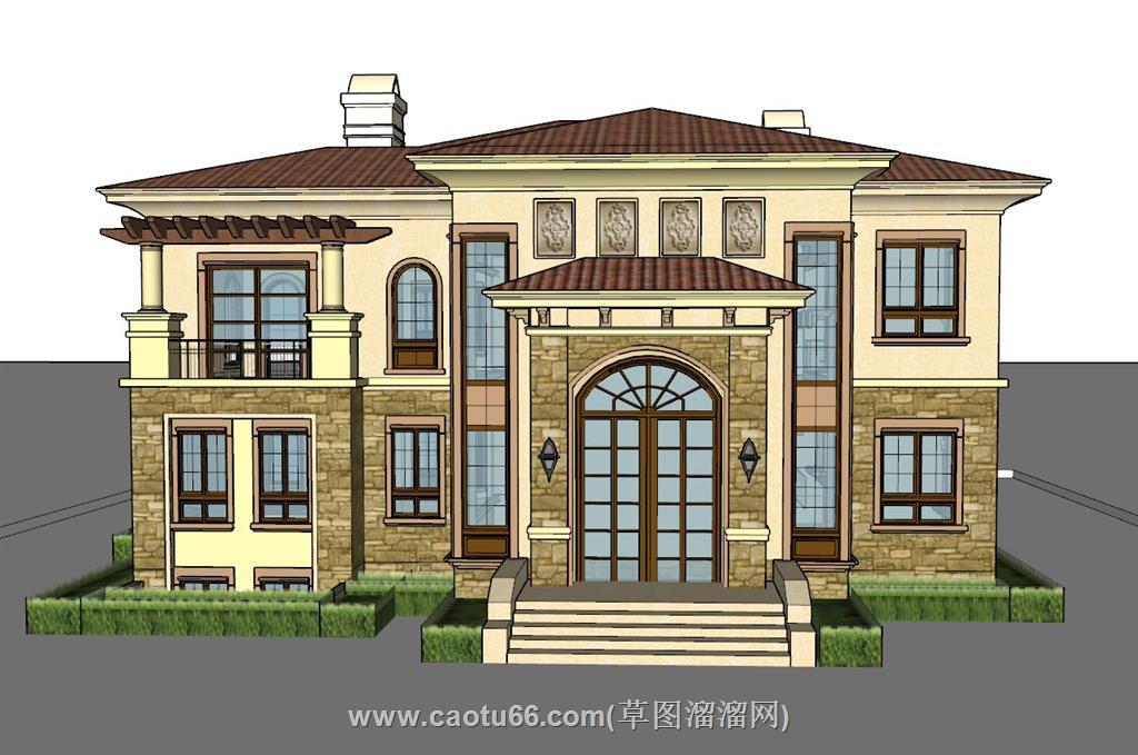 欧式别墅住宅SU模型