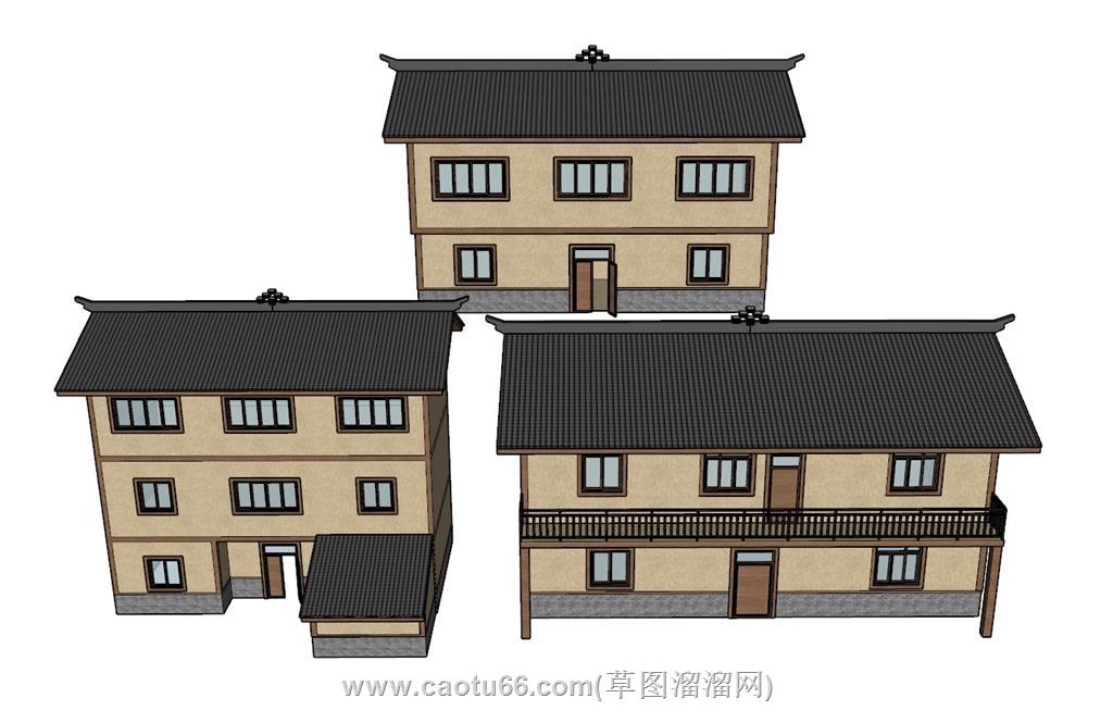 乡村民房建筑SU模型