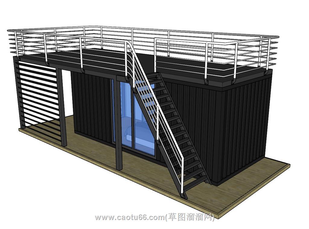 集装箱住宅小屋SU模型