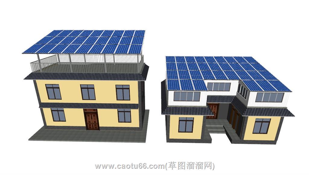 民房自建房光伏SU模型