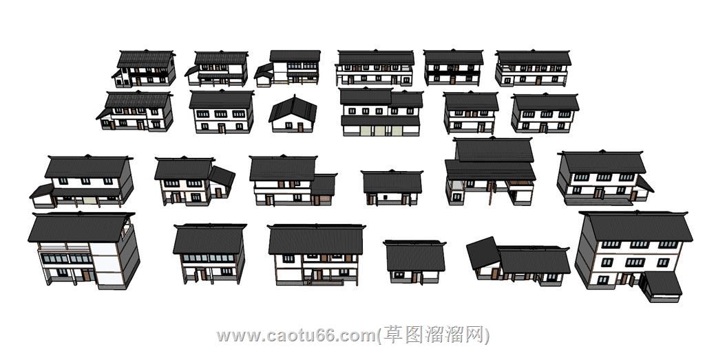 江南民居建筑SU模型