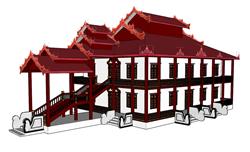 泰式别墅住宅SU模型