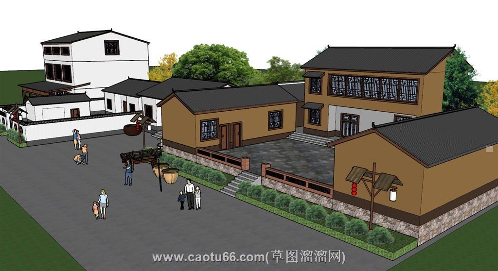 乡村农村民居SU模型