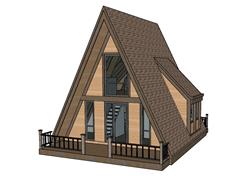 三角屋度假屋SU模型