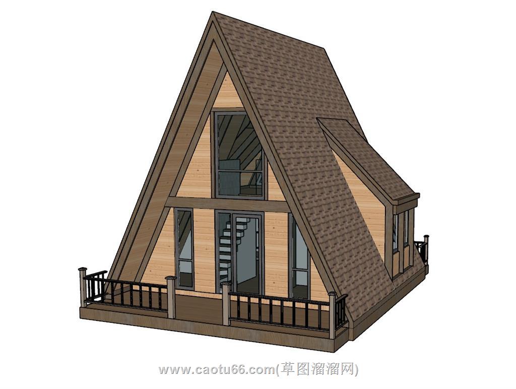 三角屋度假屋SU模型