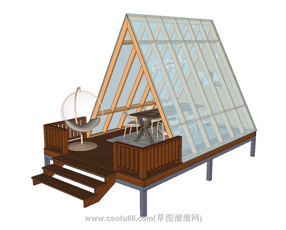 三角屋阳光房SU模型