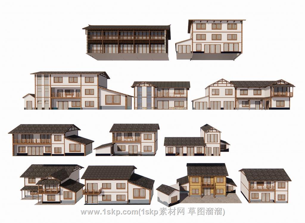 中式民居SU模型