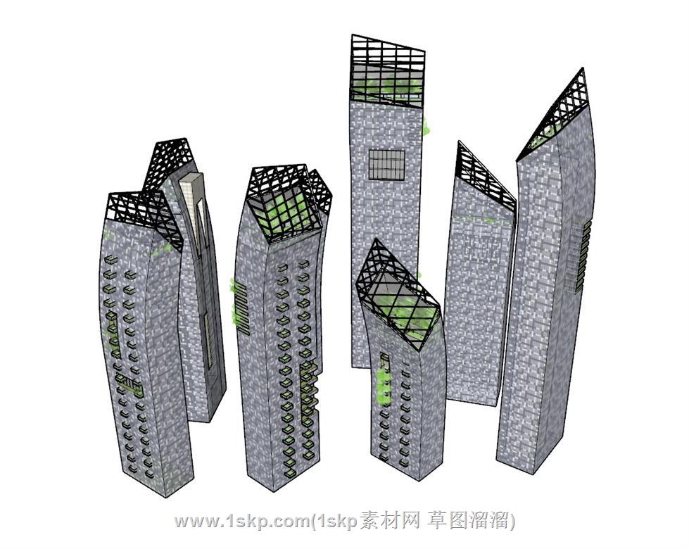 异形建筑楼SU模型