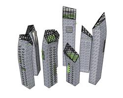 异形建筑楼SU模型