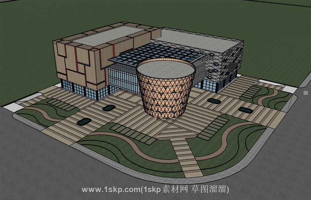 博物馆建筑SU模型