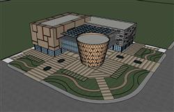 博物馆建筑SU模型