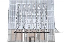 高层玻璃幕墙建筑SU模型