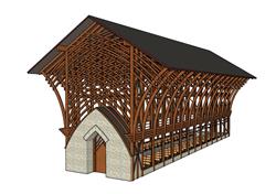 教堂建筑SU模型