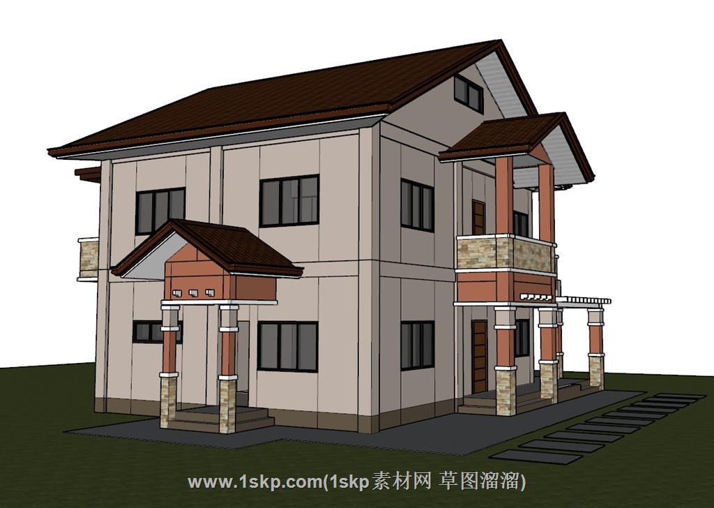 东南亚别墅住宅SU模型