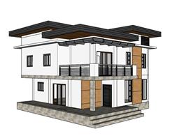 自建别墅住宅SU模型