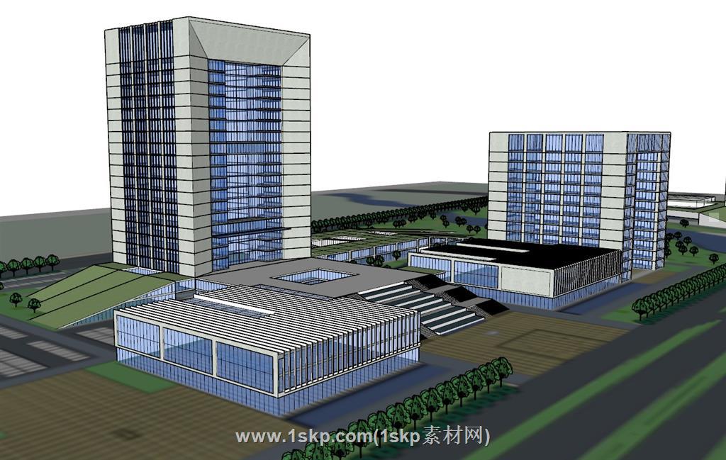 科技园建筑SU模型