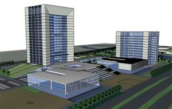 科技园建筑SU模型