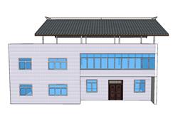 中式民居自建房SU模型