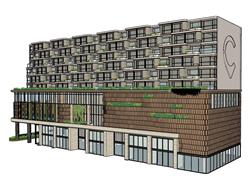 住宅楼单元楼SU模型